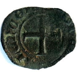 Willem III de Krankzinnige, dubbele mijt, Valenciennes, z.j. ca 1356-1389