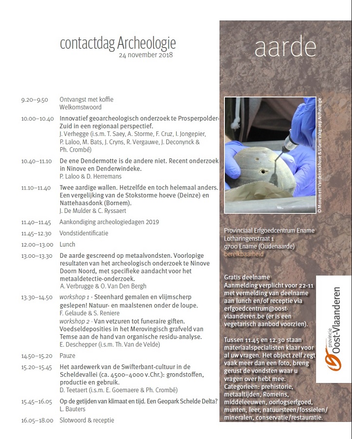 Contactdag archeologhie Oost Vlaanderen
