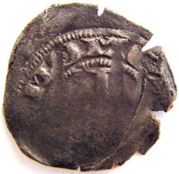 Imitatie denier Jan III v Brabant, Brabants portaal, na 1340 Imitatie denier Jan III v Brabant, Brabants portaal, na 1340