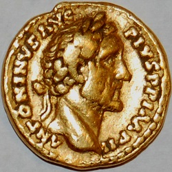 Antoninus Pius, Aureus, Rome, z.j. ca 156-157