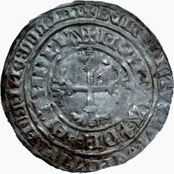 Lodewijk van Male, zilveren leeuw, Mechelen, z.j. ca 1380-1383