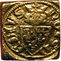 Muntgewicht Gouden Stoel, z. apl., z.j. ca 14de eeuw