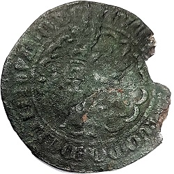 Guido VI van Luxemburg-Ligny, Halve zilveren leeuw, Elincourt, z.j. ca 1369-1371.