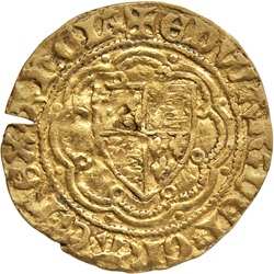 Edward III, Quarter Noble, transitional treaty period, Londen, z.j. 1361-1363