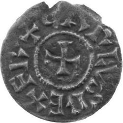Karel de Grote, denarius, Narbonne (Fr), z.j. ca 793-814