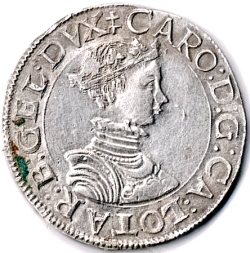 Karel III, teston, Lotharingen, ca 1545-56