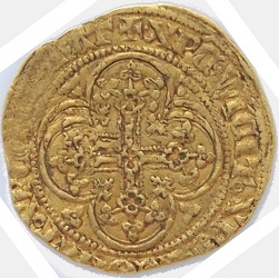 Lodewijk van Male, 1/4 gouden schild, Brugge, z.j. 1352-1353
