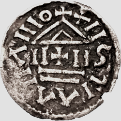Lodewijk de Vrome, denarius, onbekende muntplaats, z.j. ca 820 - 840