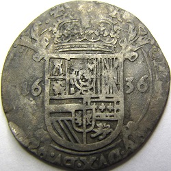 Philips IV, schelling, Luxemburg, 1636